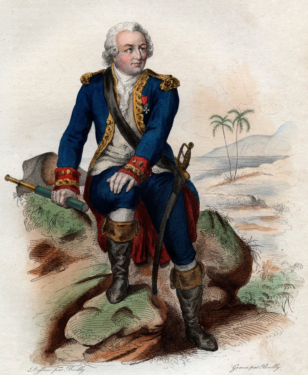Ritratto di Louis Antoine, Conte di Bougainville, ammiraglio ed esploratore francese da French School