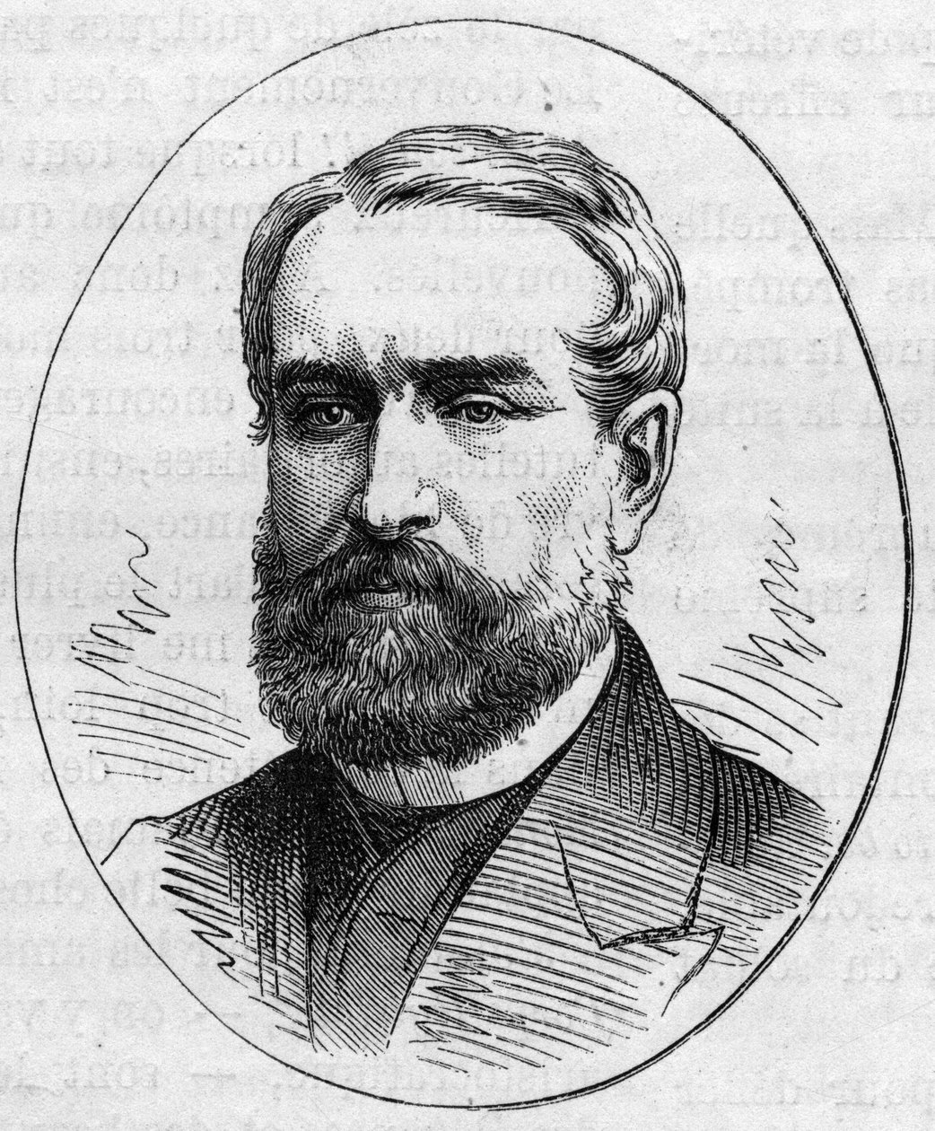 Ritratto di Louis Cabat (1812-1893), pittore francese. Incisione in 