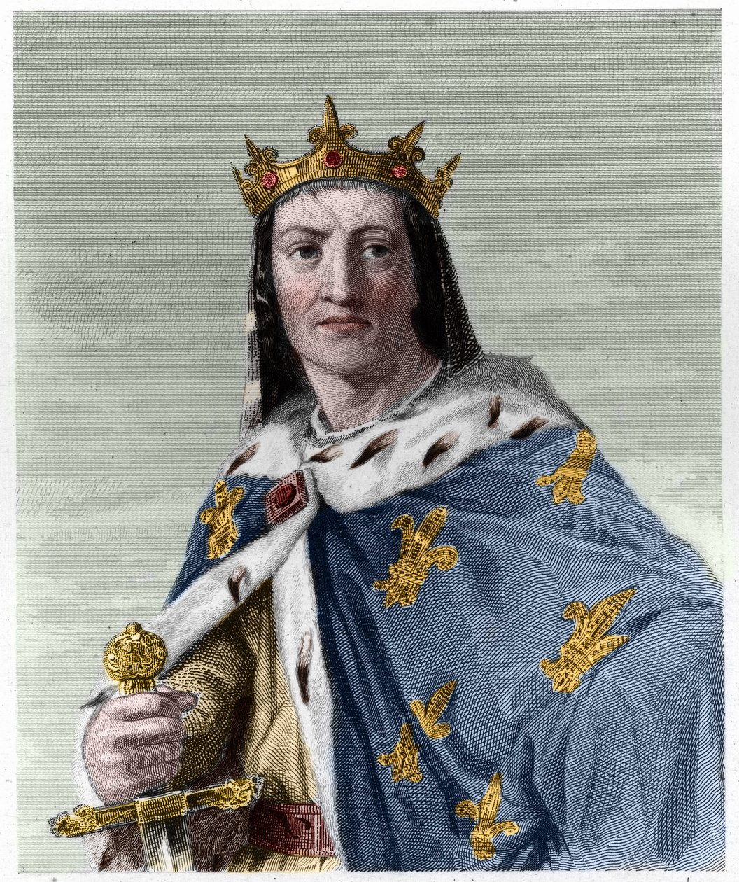 Ritratto di Luigi VIII, Re di Francia - in 