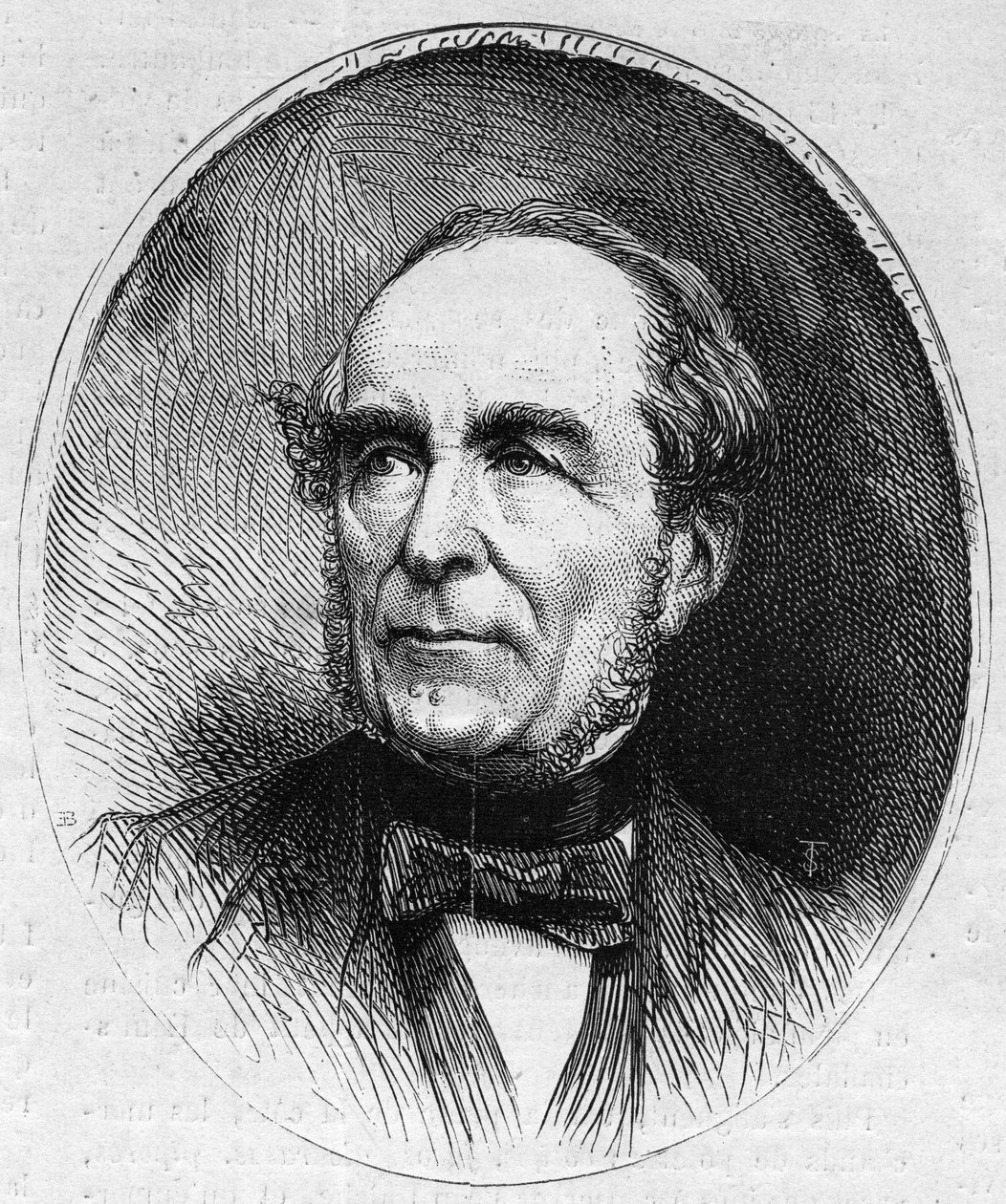 Ritratto di Louis Vitet (1802-1873), politico francese. Incisione in "Le Monde Illustré" n.844 del 13 giugno 1873 da French School