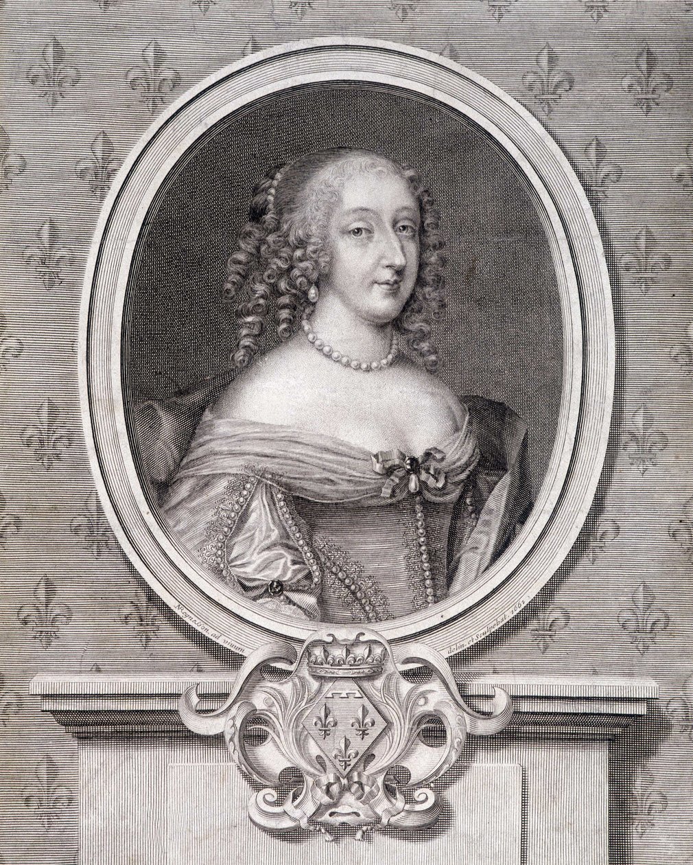 Ritratto di Mademoiselle de Montpensier chiamata "Grande Mademoiselle" da French School