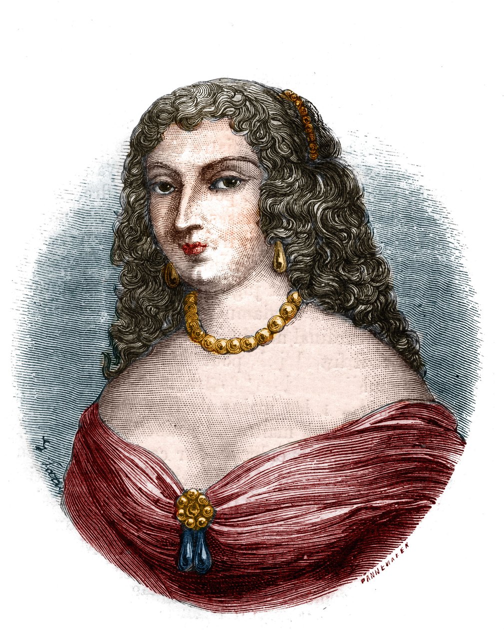 Ritratto di Mademoiselle de la Fayette (Louise de La Fayette 1618-1665) amante titolare ma senza funzioni del Re Luigi XIII vista l