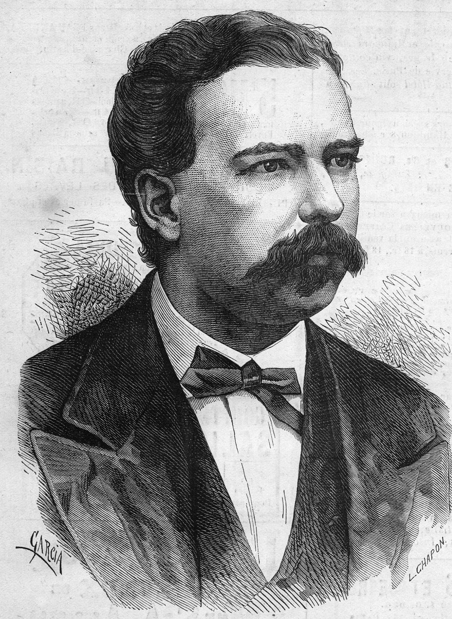 Ritratto di Manuel Pardo (1834-1878), Presidente del Perù dal 1872 al 1876. Incisione in “Le Monde Illustré” n.1132 del 7 dicembre 1878. da French School