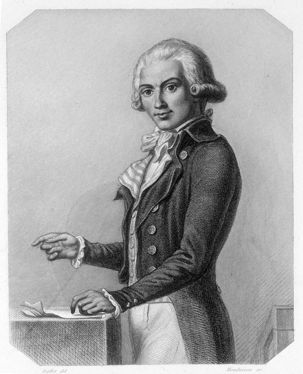 Ritratto di Marguerite Elie Guadet, politico francese. In "L
