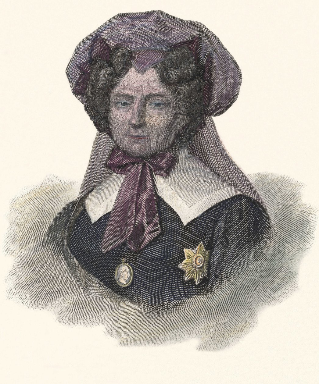 Ritratto di Maria Federovna, principessa di Wurttemberg, imperatrice di Russia. In "Portraits of Useful Men" da French School