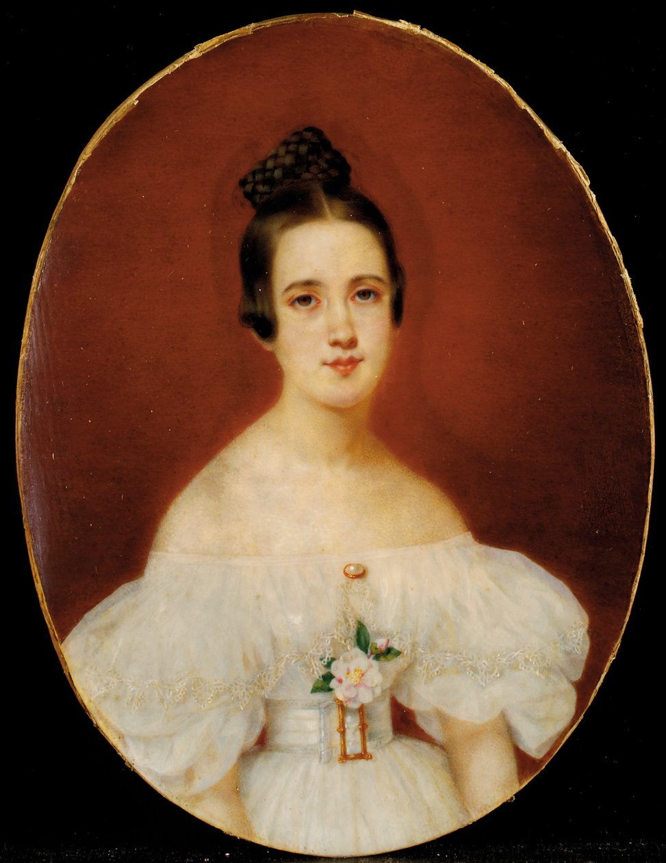Ritratto di Marie-Célestine De Gas, madre di Edgar Degas, c.1832-34 da French School