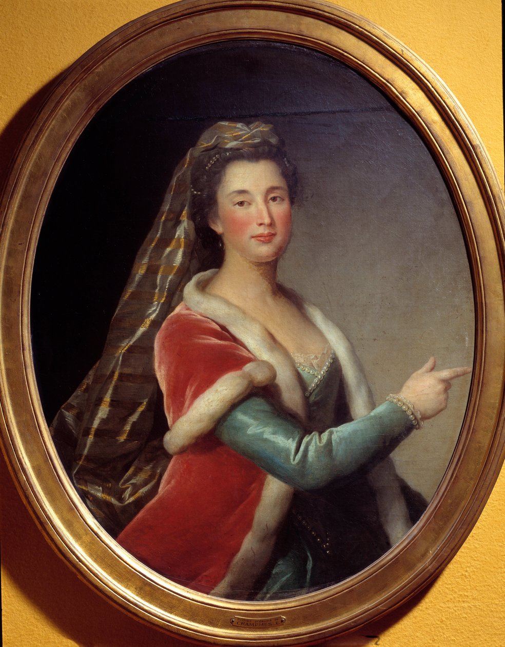 Ritratto di Marie Desmares La Champmesle (1642-1698) attrice nel ruolo di Roxane. Dipinto anonimo da French School