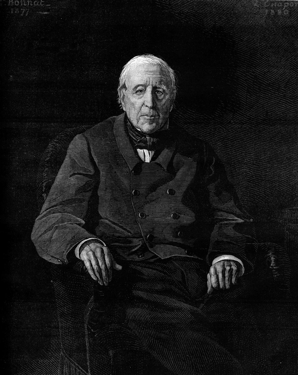 Ritratto di Marthe Camille Bachasson, Conte di Montalivet (1801-1880), politico francese. Incisione in 