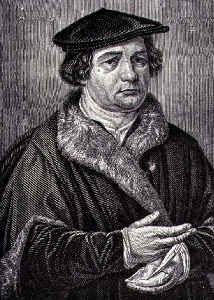 Ritratto di Martin Lutero, riformatore religioso tedesco da French School