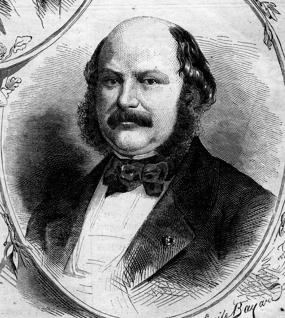 Ritratto di Maximilian Jules Marcus Koenigswarter (1817-1878), banchiere e politico francese. Incisione in "Le Monde Illustré" n. 262 del 19 aprile 1862 da French School
