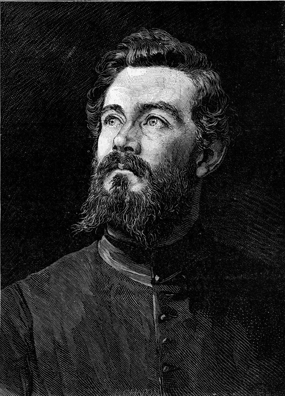 Ritratto di Michel Alexandre Debaize (Abbé Debaize) (1845-1879), ecclesiastico e viaggiatore francese. Incisione in "Le Monde Illustré" n°1194 del 14 febbraio 1880. da French School