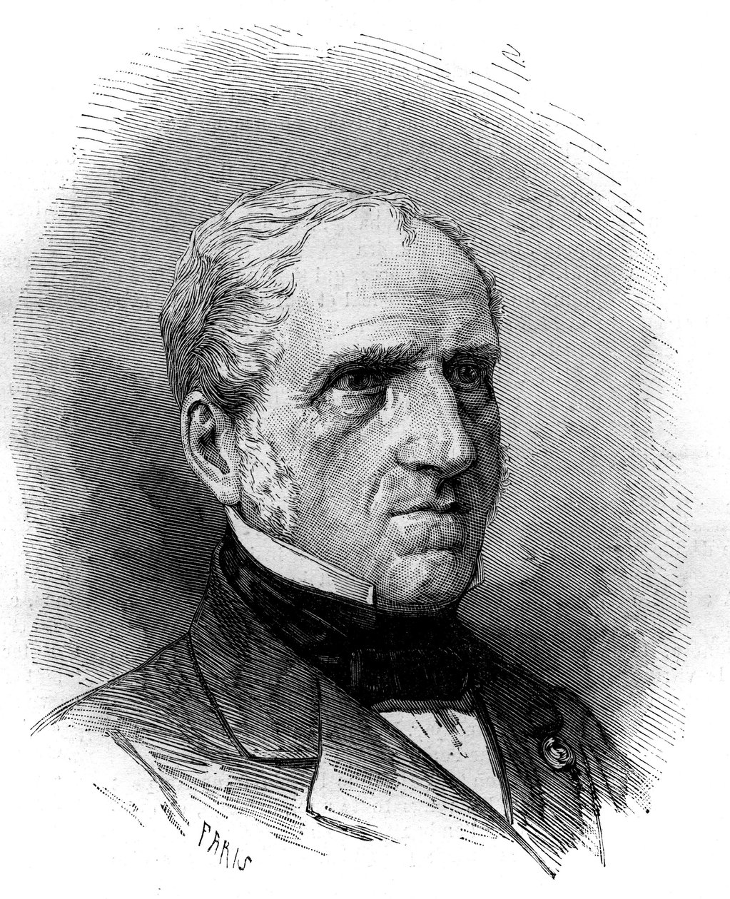 Ritratto di Michel Charles (1793-1880), matematico francese. Incisione in "Le Monde Illustré" n.1240 del 1 gennaio 1881 da French School