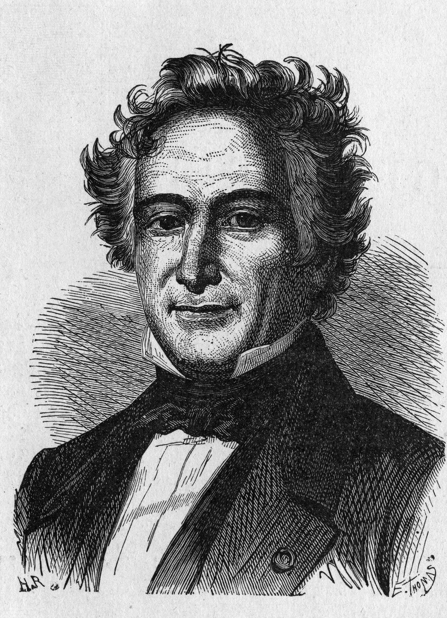 Ritratto di Michel Eugène (Michel-Eugène) Chevreul (1786-1889), chimico francese - in 