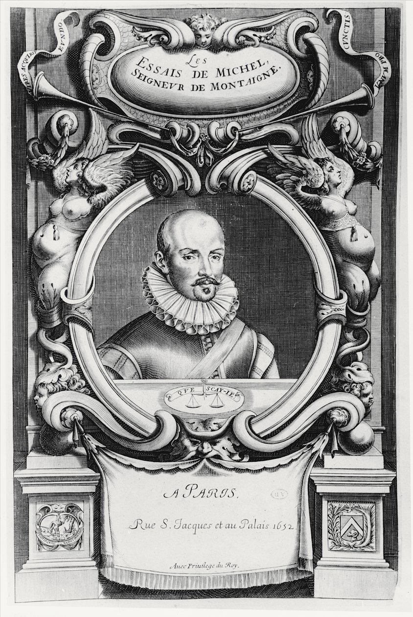 Ritratto di Michel de Montaigne da French School
