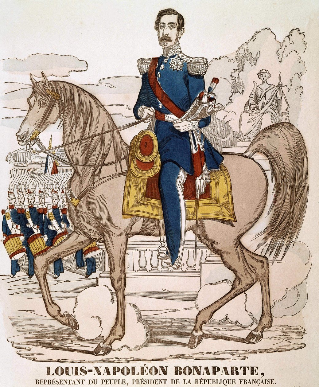 Ritratto di Napoleone III - rappresentante del popolo, Presidente della Repubblica Francese. (Charles Louis Napoleone Bonaparte) (1808 - 1873). Immagine di Epinal da French School