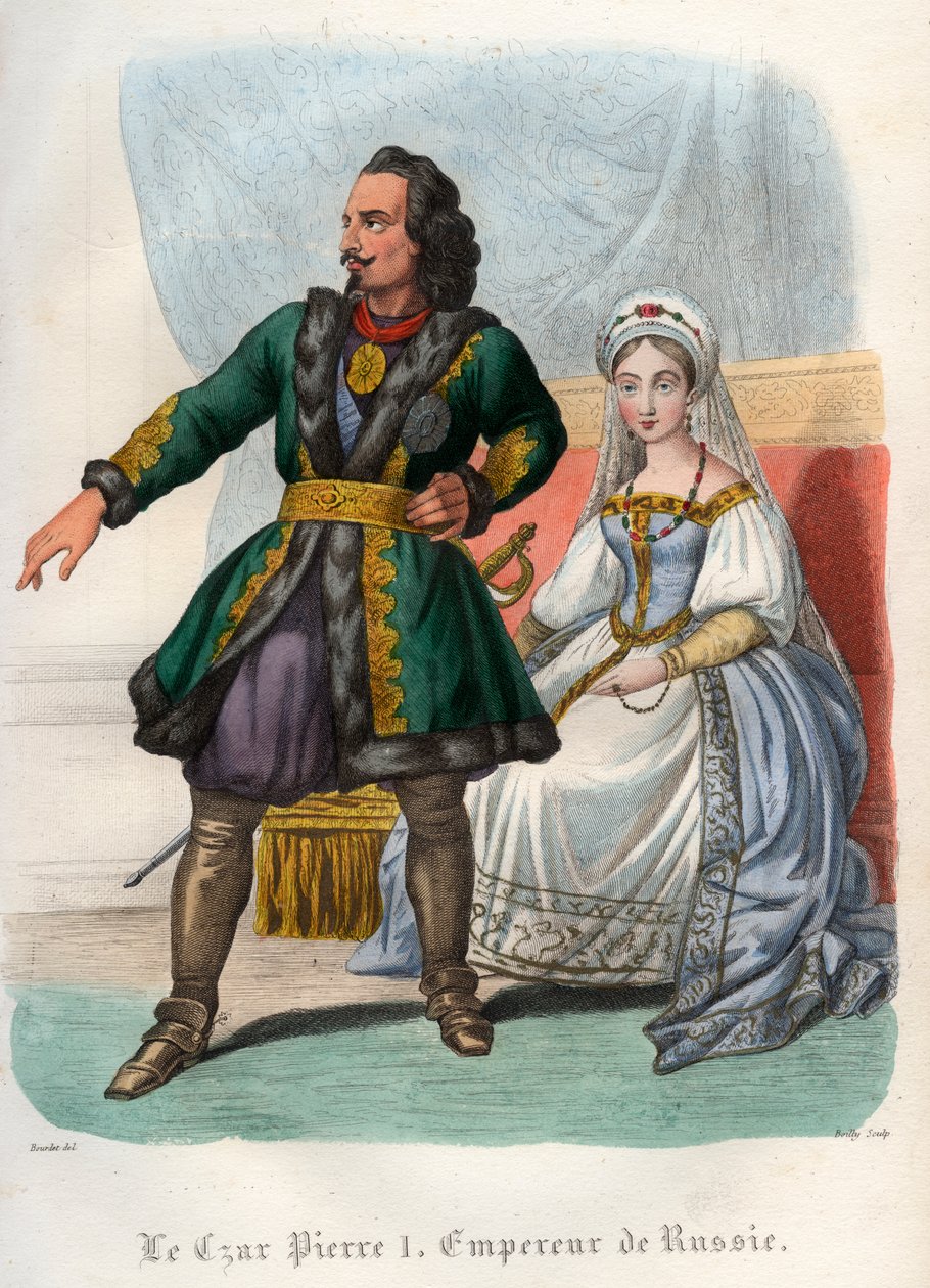 Ritratto di Pietro il Grande (1672-1725), zar russo da French School