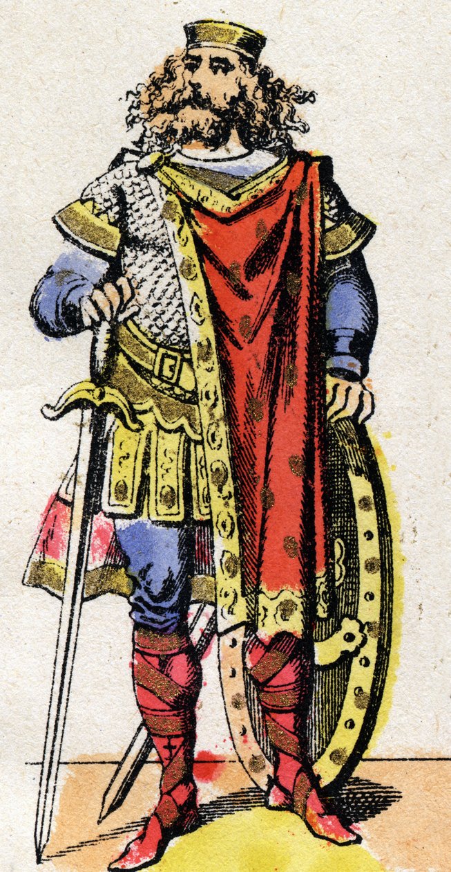 Ritratto di Faramondo, re dei Franchi Sali (regno tra il 420-428). da French School