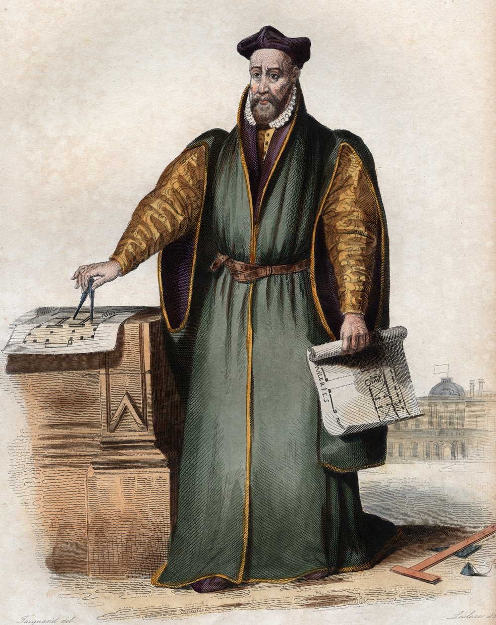 Ritratto di Philibert Delorme (1510-1570), architetto francese da French School