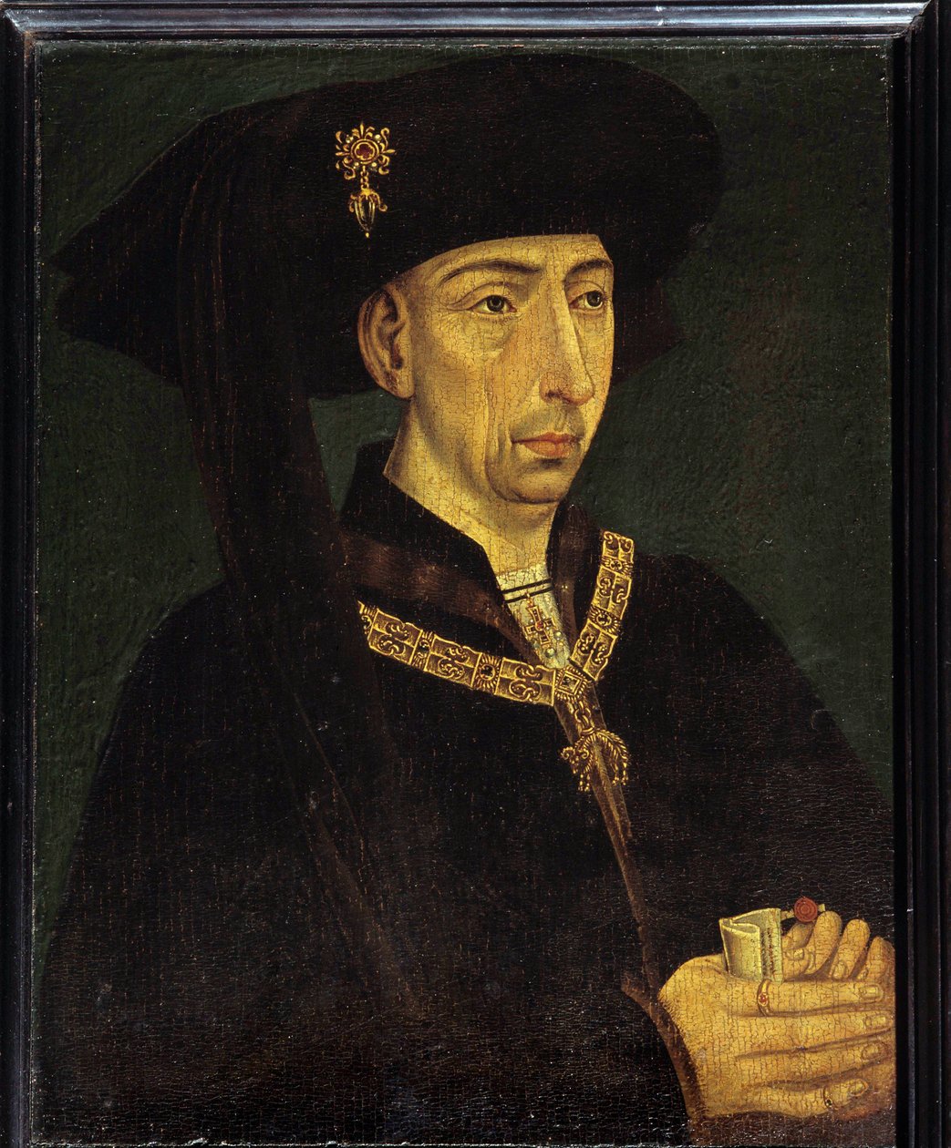 Ritratto di Filippo III di Borgogna detto Filippo il Buono (1396-1467) Duca di Borgogna, fondatore del Toson d