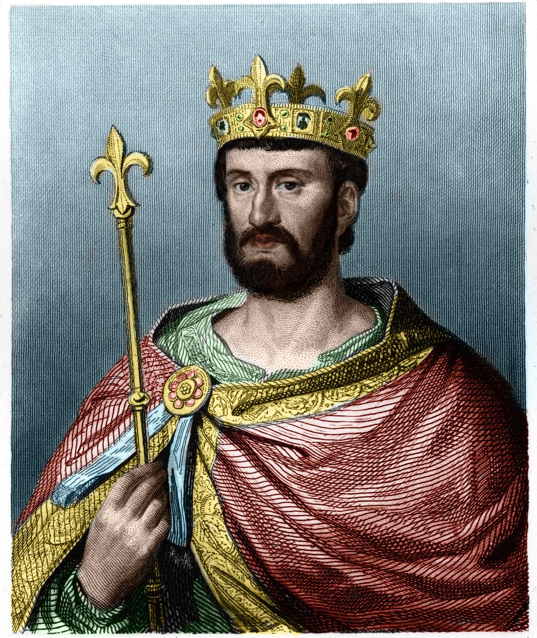 Ritratto di Filippo I (1060 - 1108), Re di Francia - in 