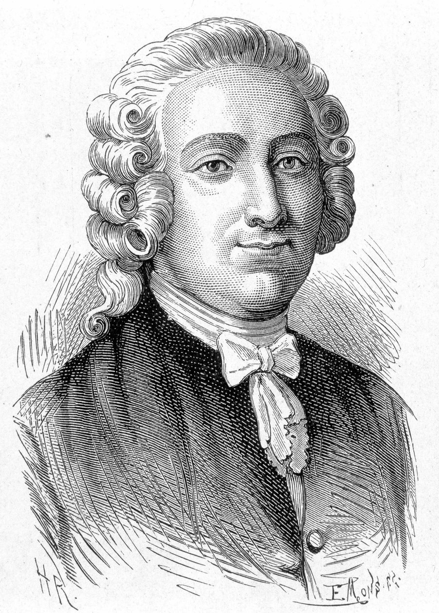 Ritratto di Pierre Joseph Macquer (1718 - 1784), chimico e medico francese - in "Album della Scienza; studiosi illustri; Grandi scoperte" 1896 da French School