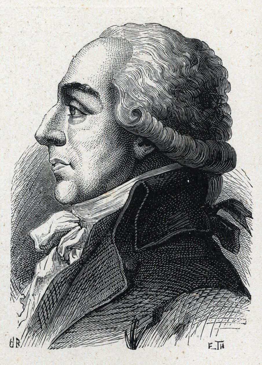 Ritratto di Pierre Louis Roederer (1754-1835) avvocato e politico francese. Incisione del 1889. Collezione privata da French School