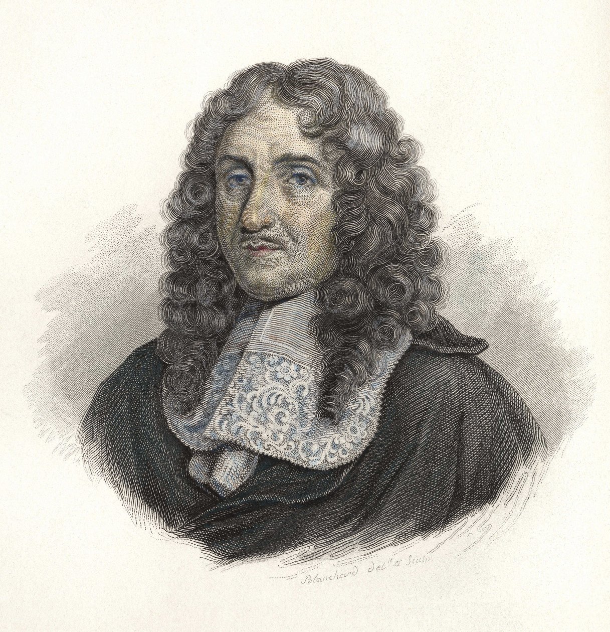 Ritratto di Pierre Paul de Riquet (1604-1680), ingegnere francese. in "Portraits des Hommes Useful" da French School