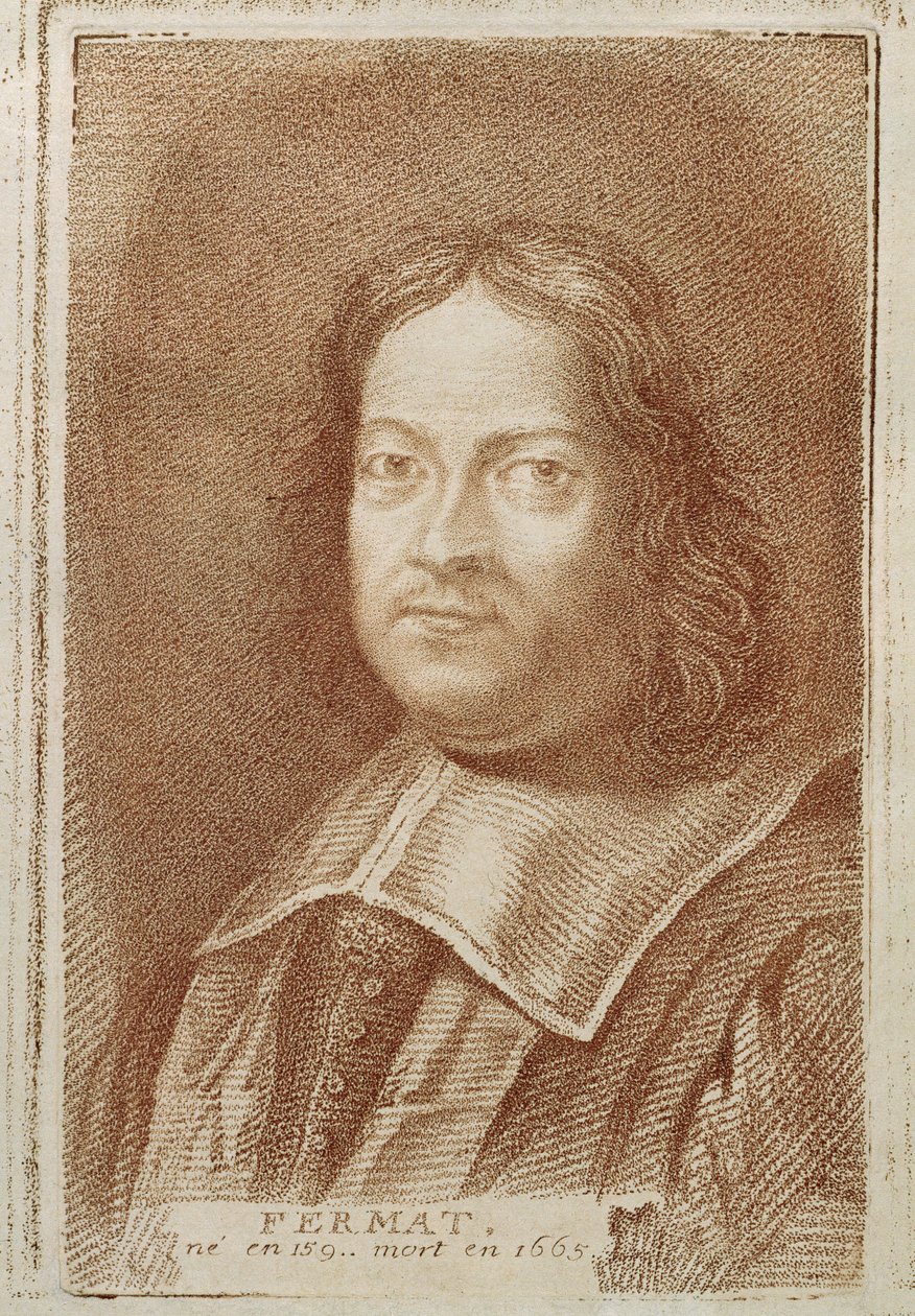 Ritratto di Pierre de Fermat (1601-1665) da Histoire des Mathematiciens di Alexandre Saverien, metà del XVIII secolo da French School