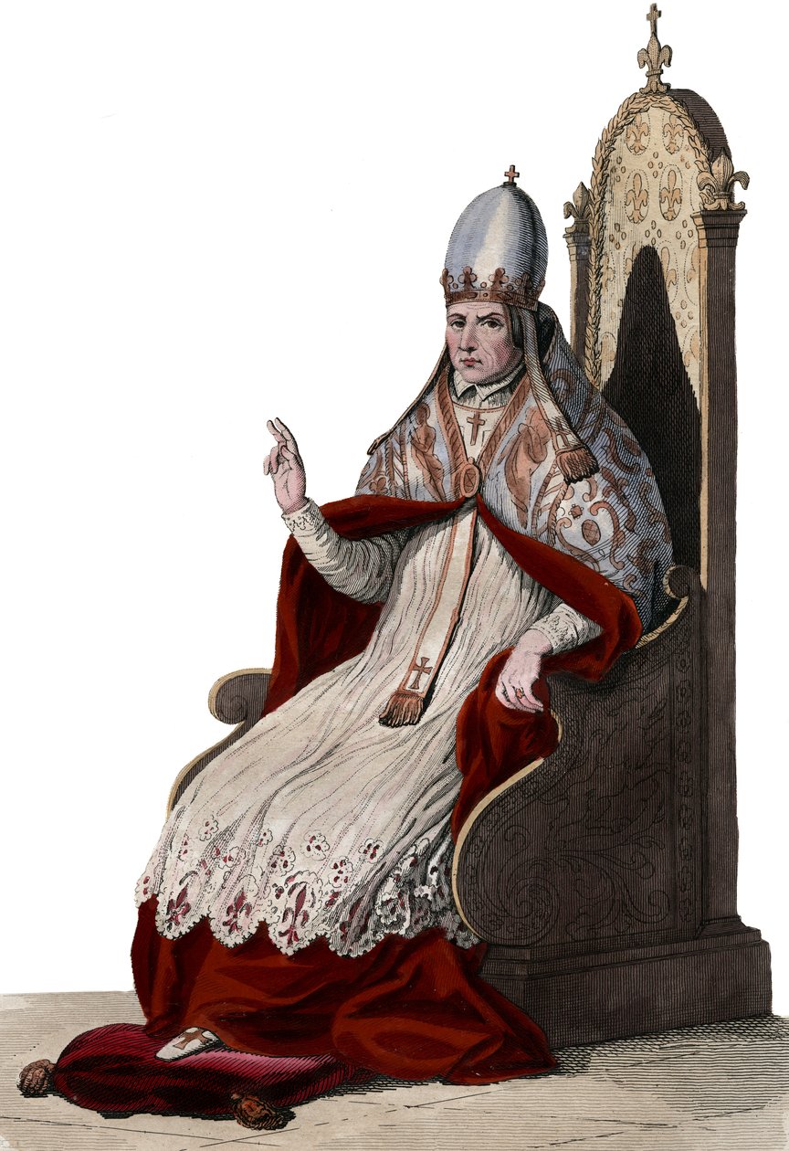 Ritratto di Papa Silvestro II (c. 938-1003) da French School