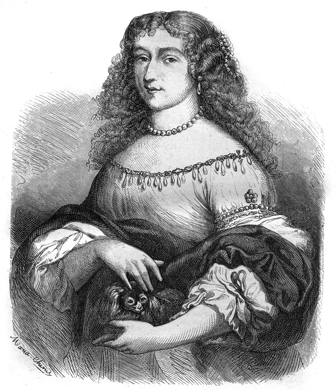 Ritratto della regina Cristina di Svezia (Kristina Vasa) da French School