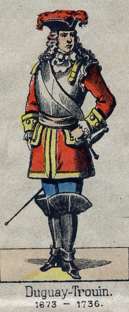 Ritratto di René Duguay Trouin (Duguay-Trouin) (René Trouin du Gué detto) (1673-1736) marinaio francese. Immagine di Epinal della fine del XIX secolo da French School