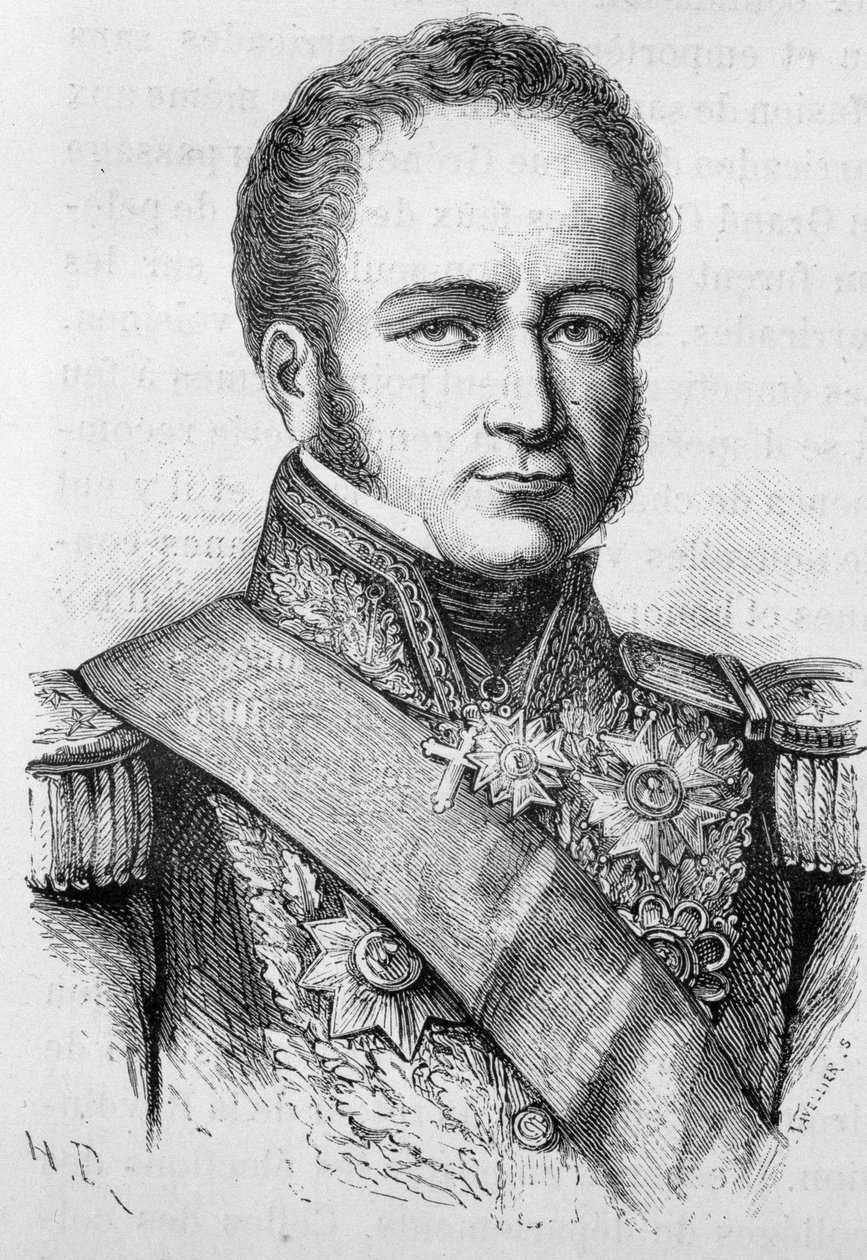 Ritratto di Rigny, ammiraglio francese (1782 - 1835) - in "L