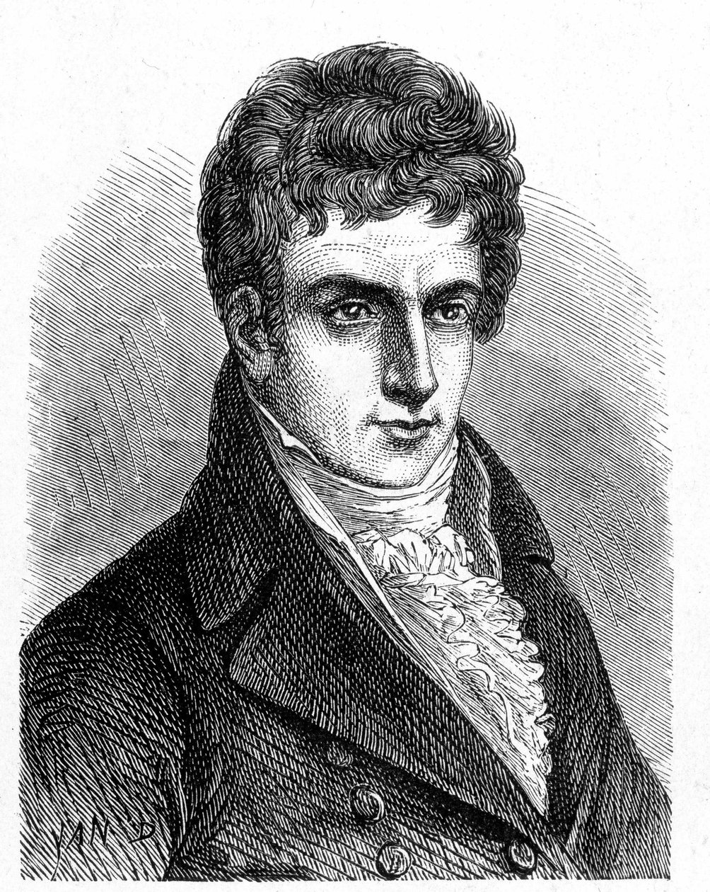 Ritratto di Robert Fulton (1765 - 1815), meccanico americano che costruì il primo sottomarino a elica - in "Album della Scienza; illustri scienziati; Grandi scoperte" 1896 da French School