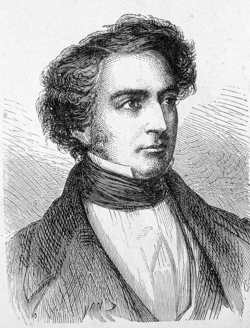 Ritratto di Robert Stephenson (1803 - 1859) - in "Album della Scienza; illustri studiosi; Grandi scoperte" 1896 da French School