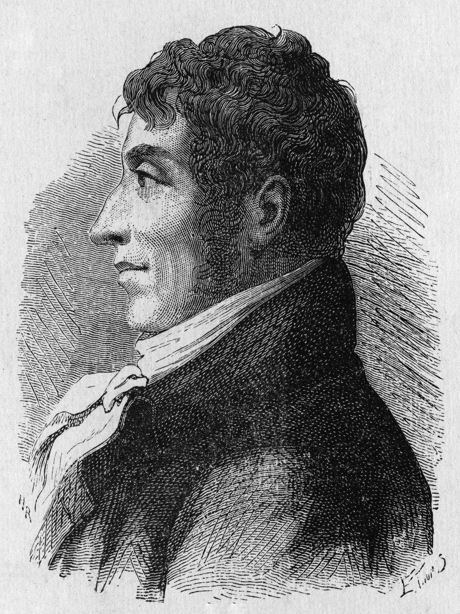 Ritratto di Robertson, aeronauta di origine fiamminga - in "Album della Scienza; illustri scienziati; Grandi scoperte" 1896 da French School
