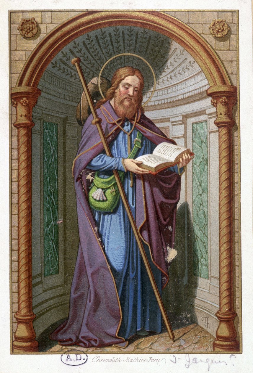 Ritratto di San Giacomo Maggiore che legge, Francia XIX secolo da French School