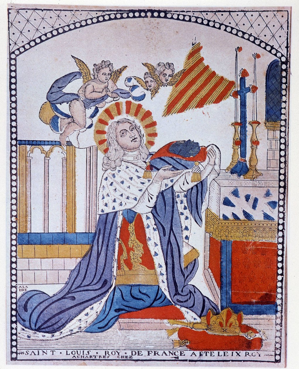 Ritratto di San Luigi in Preghiera da French School