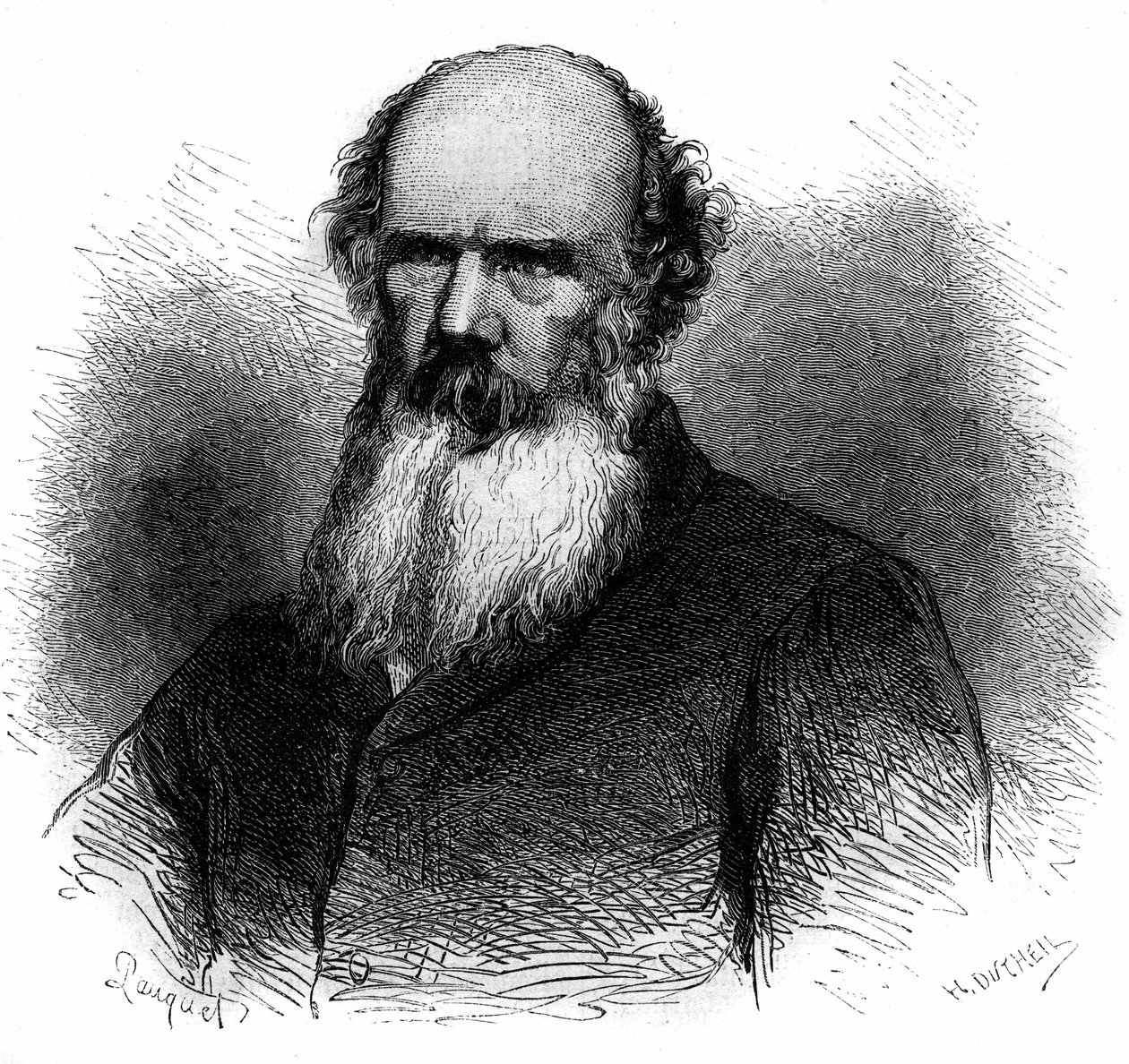 Ritratto di Samuel Charters Macpherson (1806-1860), soldato e politico britannico. Incisione del 1868 da French School