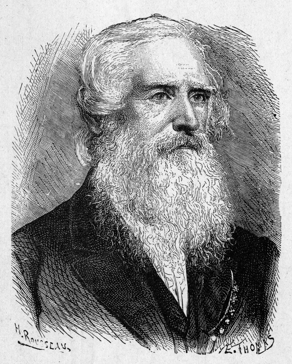 Ritratto di Samuel Morse (1791 - 1872), pittore e fisico americano - in "Album della Scienza; illustri scienziati; Grandi scoperte" 1896 da French School