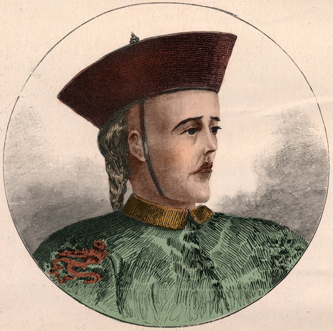 Ritratto di Guangxu, Imperatore della Cina (1871-1908). da French School