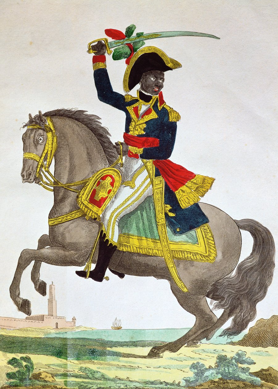 Ritratto di Toussaint Louverture (1743-1803) a cavallo, inizio XIX secolo da French School