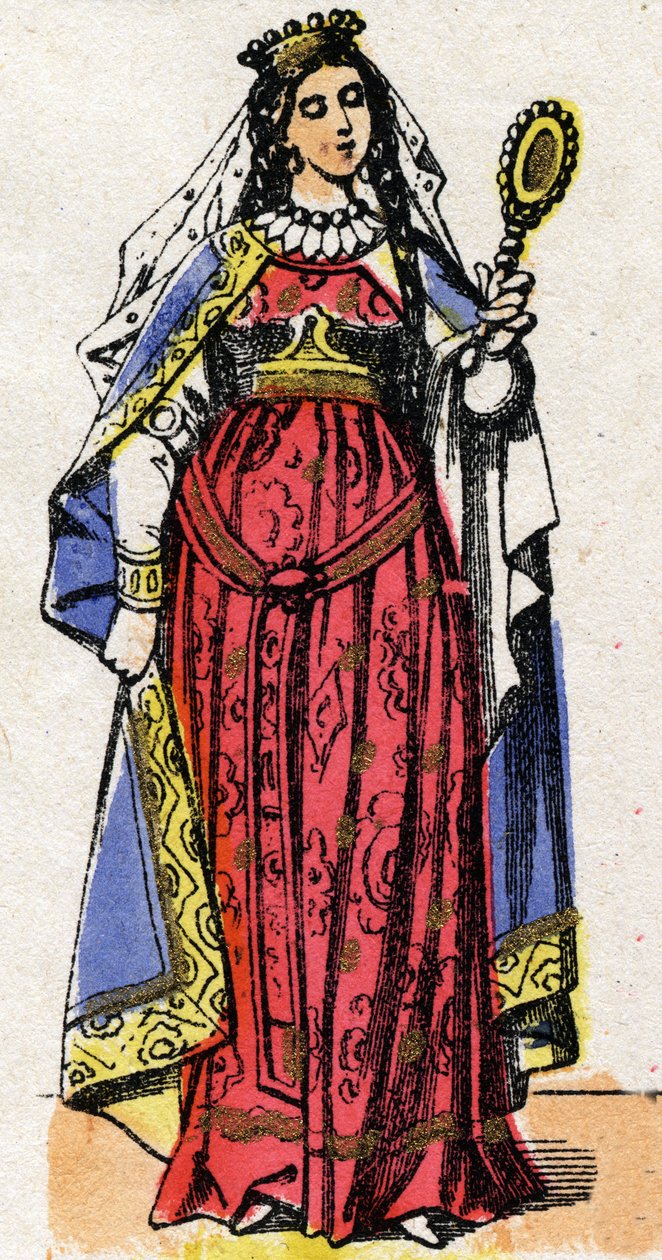 Ritratto di Ultrogothe (morta dopo il 566-567) regina di Francia e moglie di Childeberto I da French School