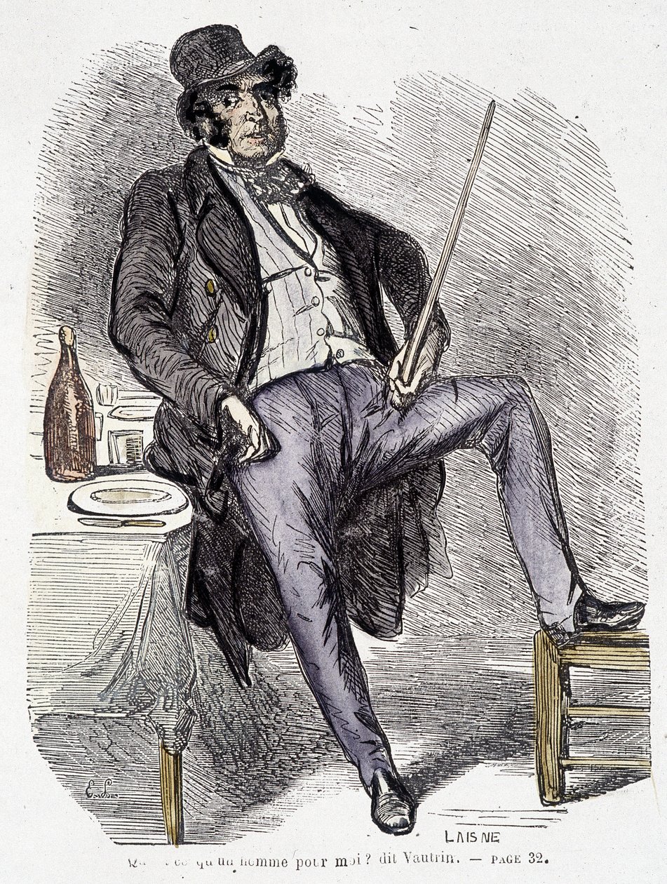 Ritratto di Vautrin (personaggio ispirato a Vidocq) - in "Splendori e miserie delle cortigiane" di Balzac da French School