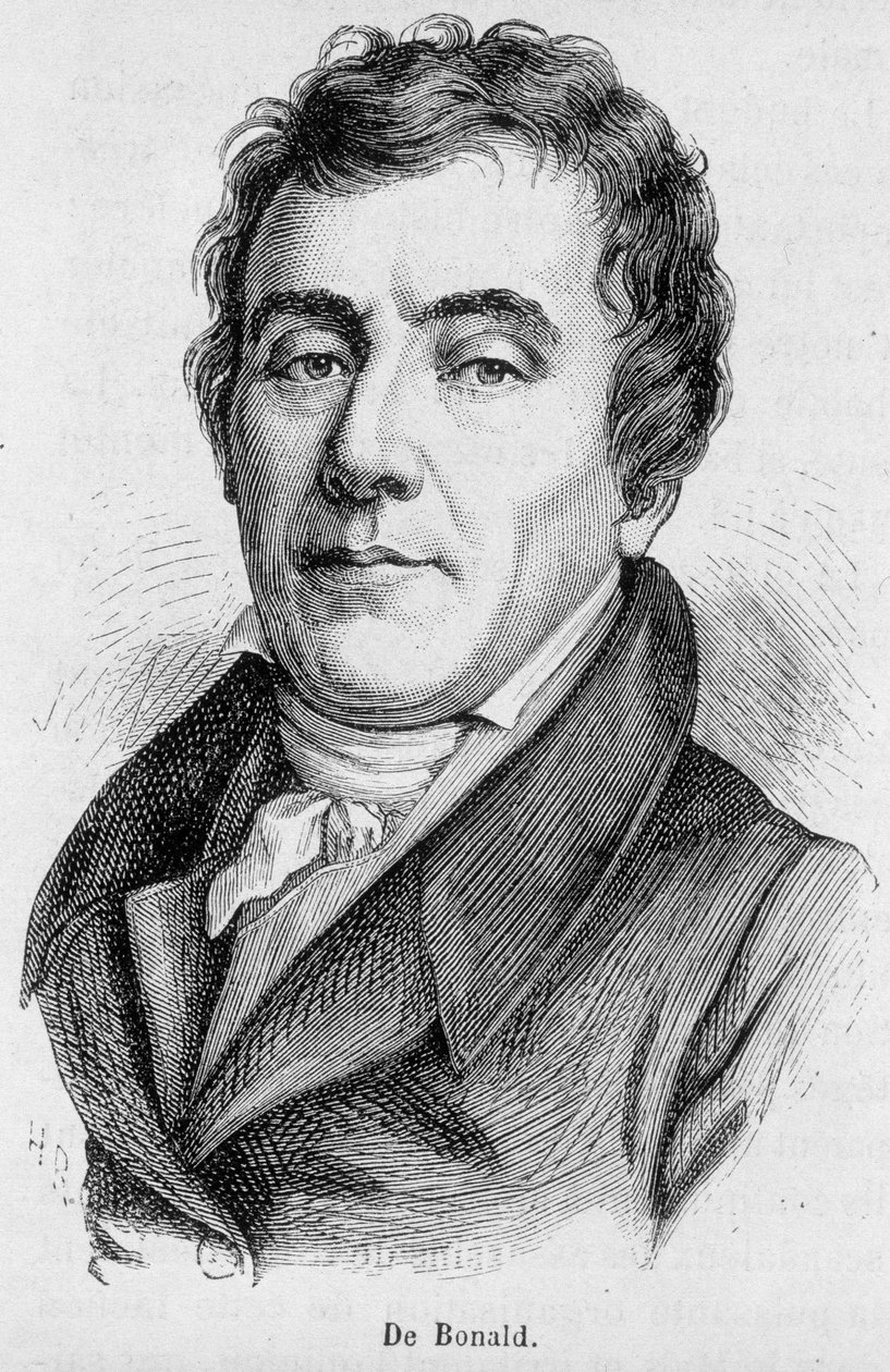 Ritratto del Visconte Louis de Bonald (1754 - 1840), scrittore politico francese - in "L