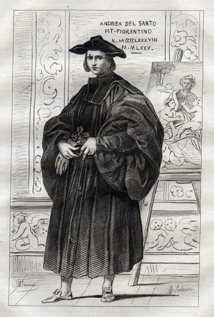 Ritratto del pittore italiano Andrea del Sarto (Andrea d