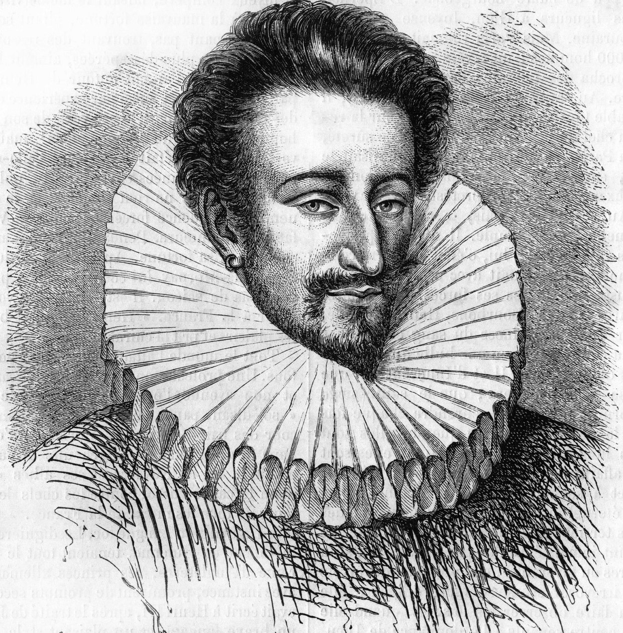 Ritratto del Duca di Joyeuse, inciso da Enrico III. In 