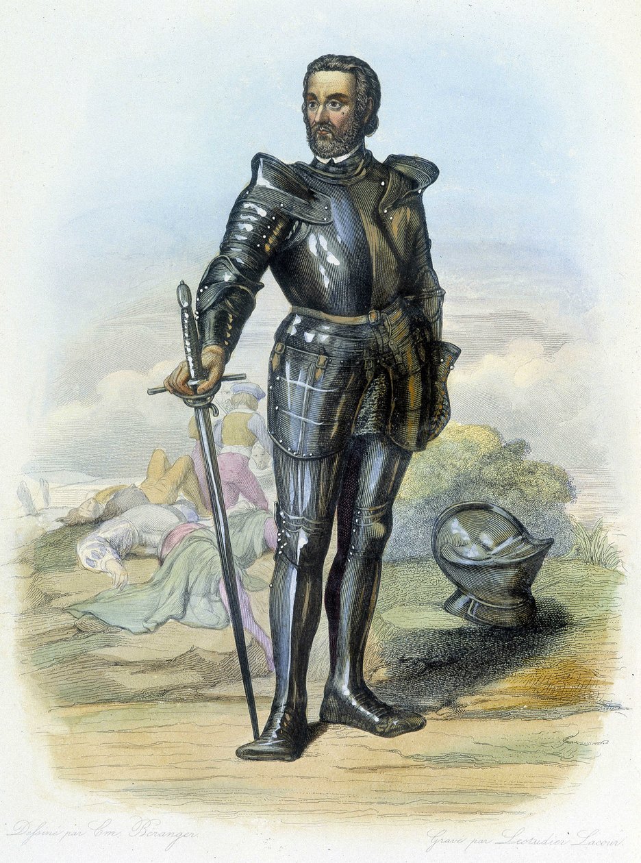 Ritratto del Cavaliere Bayard (1475-1524) - in "Le Plutarch francais", ed. Mennechet da French School