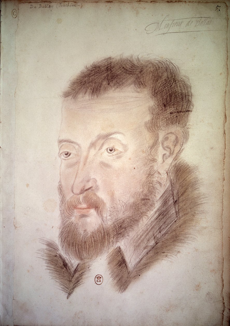 Ritratto del poeta Joachim du Bellay (1522-1560) Disegno anonimo della scuola francese. 16° secolo Parigi, B.N. da French School