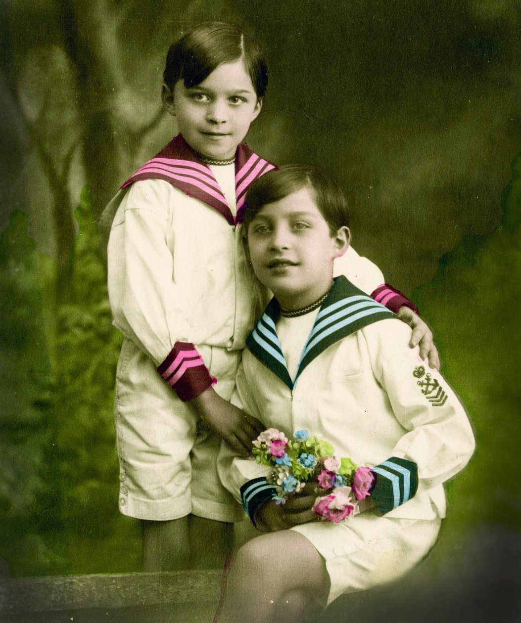Ritratto di due ragazzi c.1898 da French School