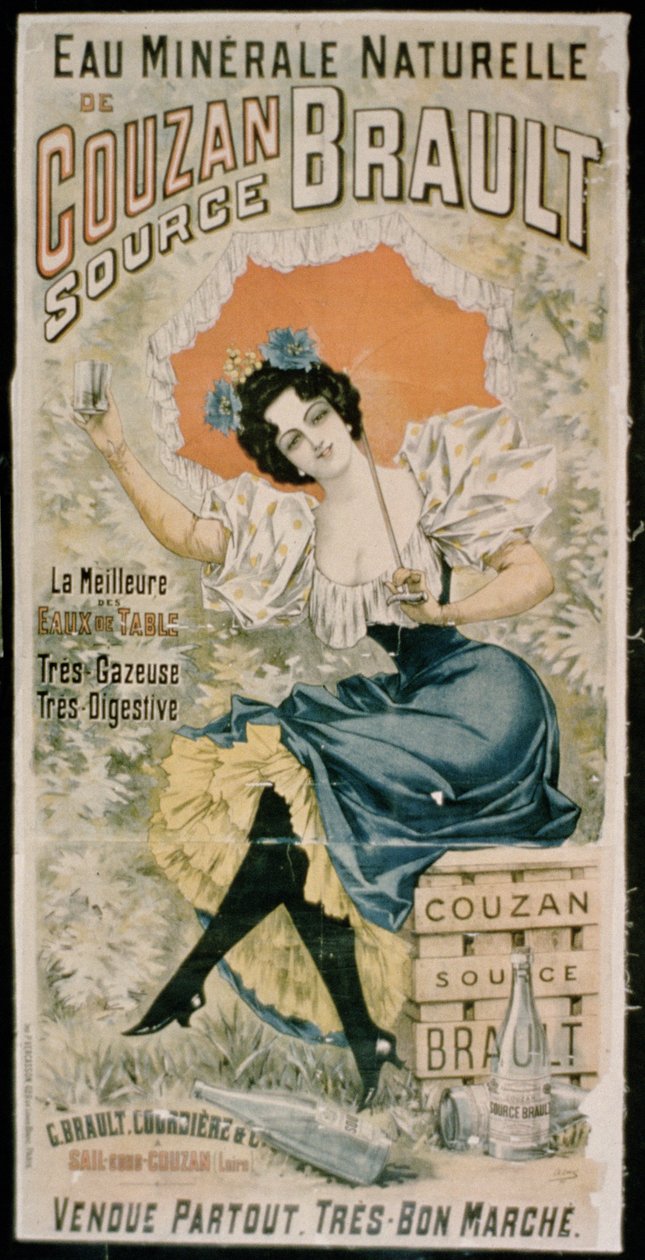 Poster pubblicitario per Acqua minerale naturale Brault da Couzan da French School